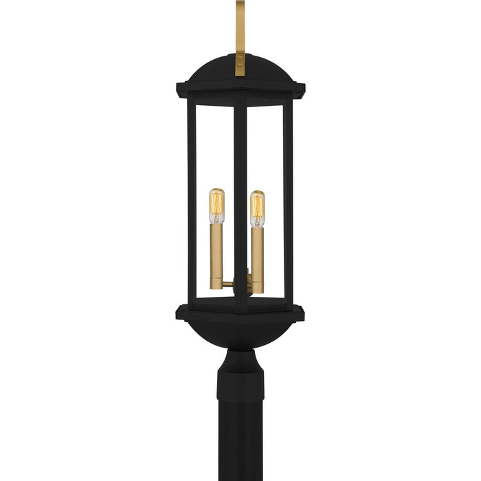 Quoizel - CFD9010MBK - Three Light Outdoor Post Lantern - Crestfield - Matte Black