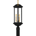 Quoizel - CFD9010MBK - Three Light Outdoor Post Lantern - Crestfield - Matte Black