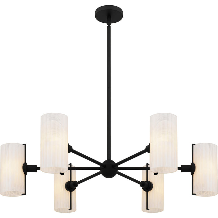 Quoizel - CRR5036MBK - Six Light Chandelier - Curran - Matte Black