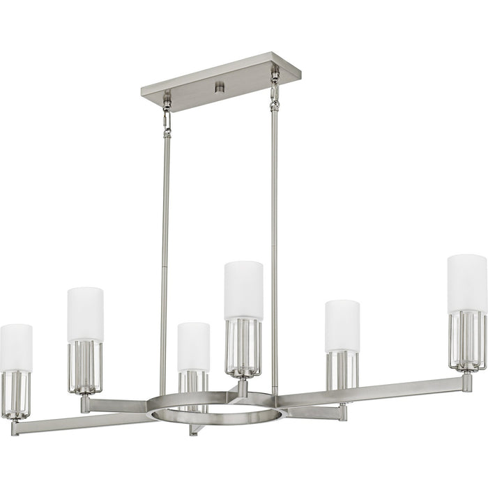 Quoizel - CRZ648BN - Six Light Linear Chandelier - Cruz - Brushed Nickel