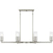 Quoizel - CRZ648BN - Six Light Linear Chandelier - Cruz - Brushed Nickel
