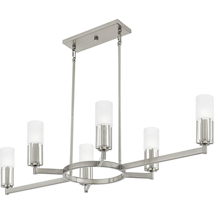 Quoizel - CRZ648BN - Six Light Linear Chandelier - Cruz - Brushed Nickel