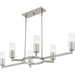 Quoizel - CRZ648BN - Six Light Linear Chandelier - Cruz - Brushed Nickel