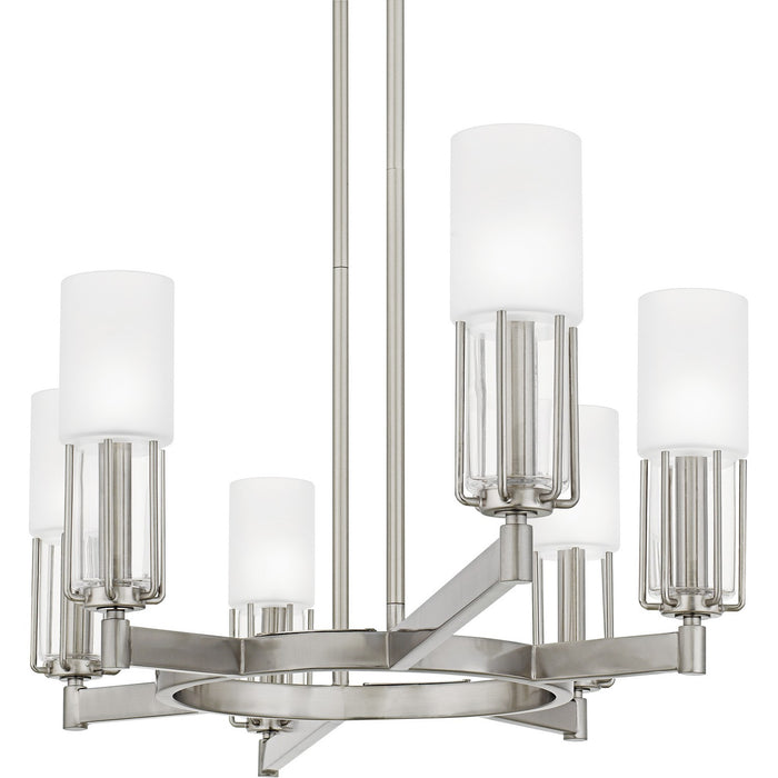 Quoizel - CRZ648BN - Six Light Linear Chandelier - Cruz - Brushed Nickel