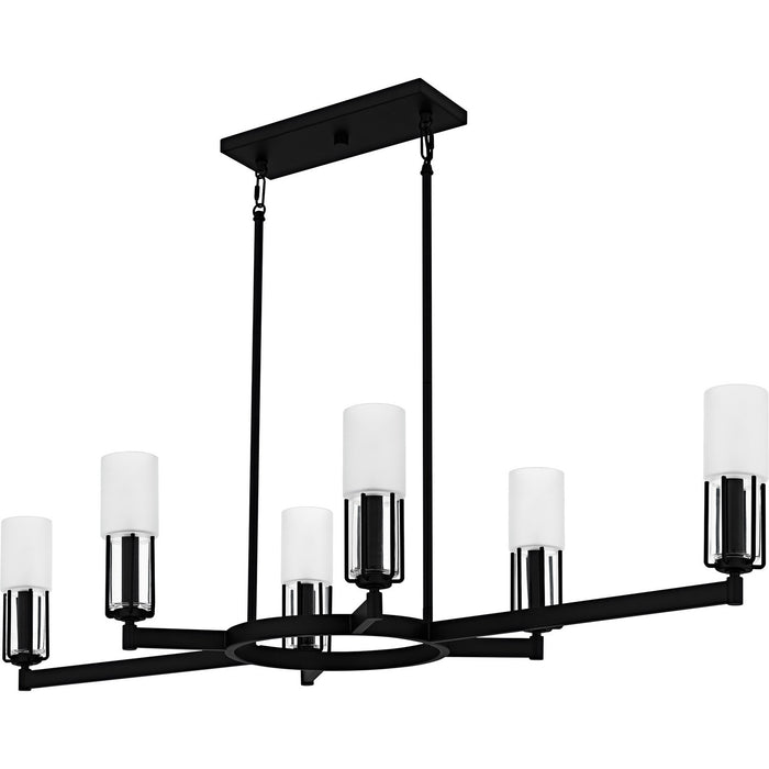 Quoizel - CRZ648MBK - Six Light Linear Chandelier - Cruz - Matte Black