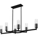 Quoizel - CRZ648MBK - Six Light Linear Chandelier - Cruz - Matte Black