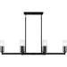 Quoizel - CRZ648MBK - Six Light Linear Chandelier - Cruz - Matte Black