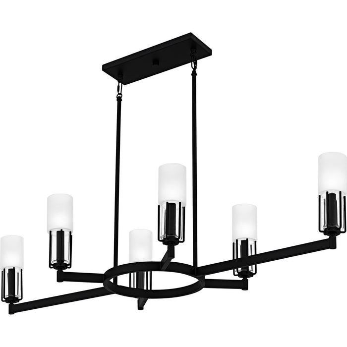 Quoizel - CRZ648MBK - Six Light Linear Chandelier - Cruz - Matte Black