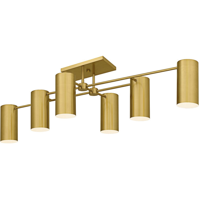 Quoizel - FLD1750BRG - Six Light Semi-Flush Mount - Foreland - Brushed Gold