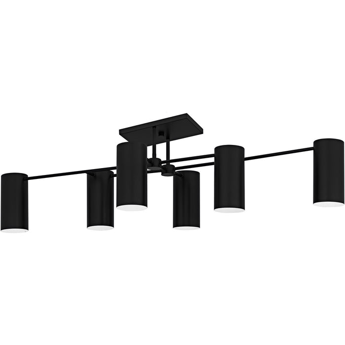 Quoizel - FLD1750MBK - Six Light Semi-Flush Mount - Foreland - Matte Black