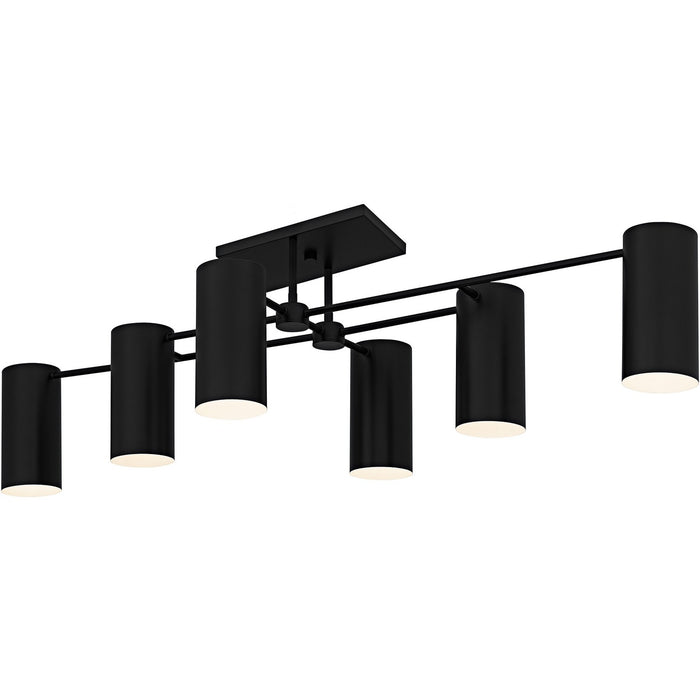 Quoizel - FLD1750MBK - Six Light Semi-Flush Mount - Foreland - Matte Black