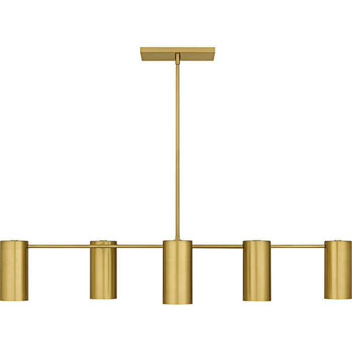 Quoizel - FLD650BRG - Six Light Linear Chandelier - Foreland - Brushed Gold