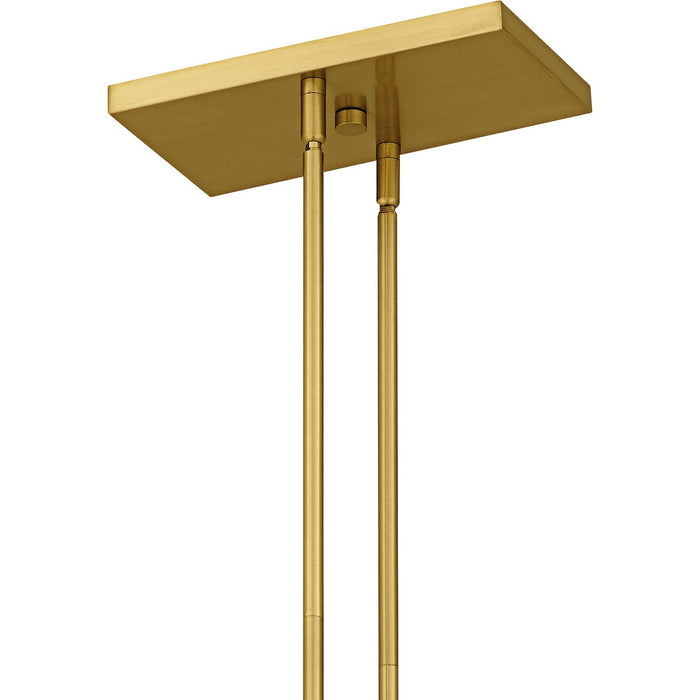 Quoizel - FLD650BRG - Six Light Linear Chandelier - Foreland - Brushed Gold