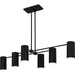 Quoizel - FLD650MBK - Six Light Linear Chandelier - Foreland - Matte Black