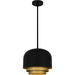 Quoizel - FRK1812MBK - Three Light Pendant - Frankie - Matte Black