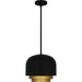 Quoizel - FRK1812MBK - Three Light Pendant - Frankie - Matte Black