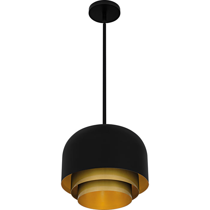 Quoizel - FRK1812MBK - Three Light Pendant - Frankie - Matte Black