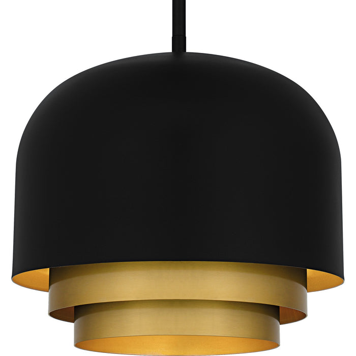 Quoizel - FRK1812MBK - Three Light Pendant - Frankie - Matte Black