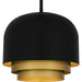 Quoizel - FRK1812MBK - Three Light Pendant - Frankie - Matte Black