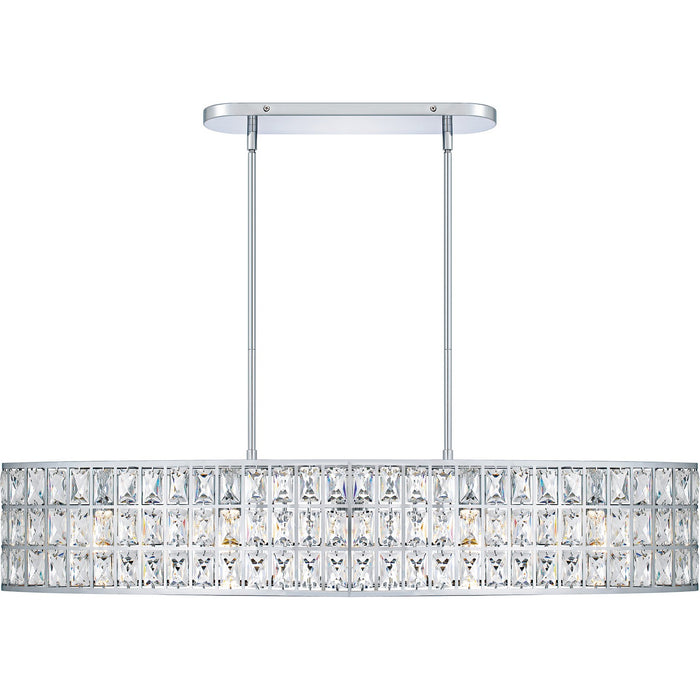 Quoizel - GIB542C - Five Light Linear Chandelier - Gibson - Polished Chrome