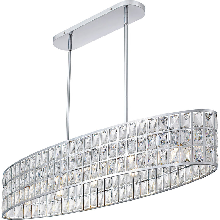 Quoizel - GIB542C - Five Light Linear Chandelier - Gibson - Polished Chrome