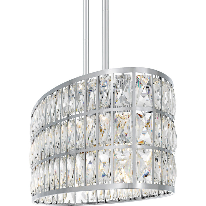 Quoizel - GIB542C - Five Light Linear Chandelier - Gibson - Polished Chrome