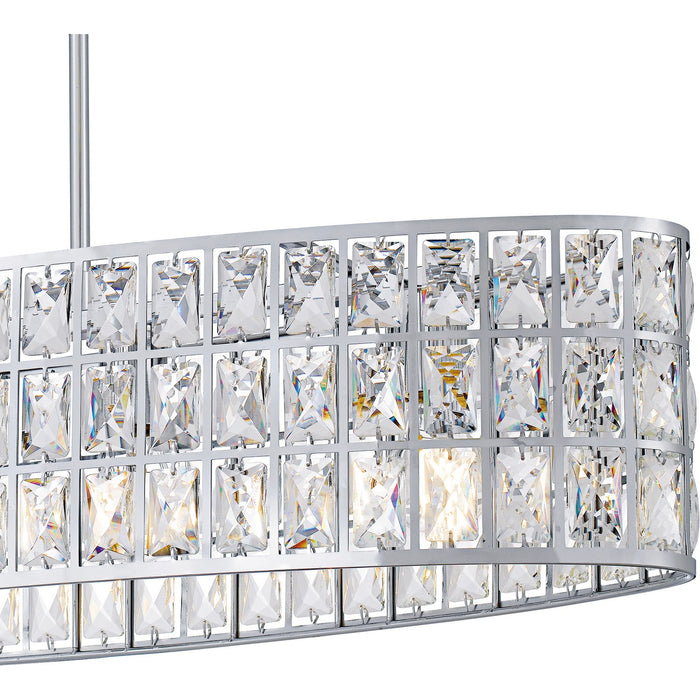 Quoizel - GIB542C - Five Light Linear Chandelier - Gibson - Polished Chrome