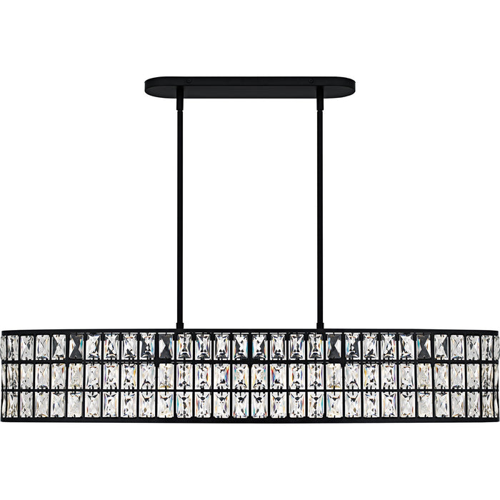 Quoizel - GIB542MBK - Five Light Linear Chandelier - Gibson - Matte Black