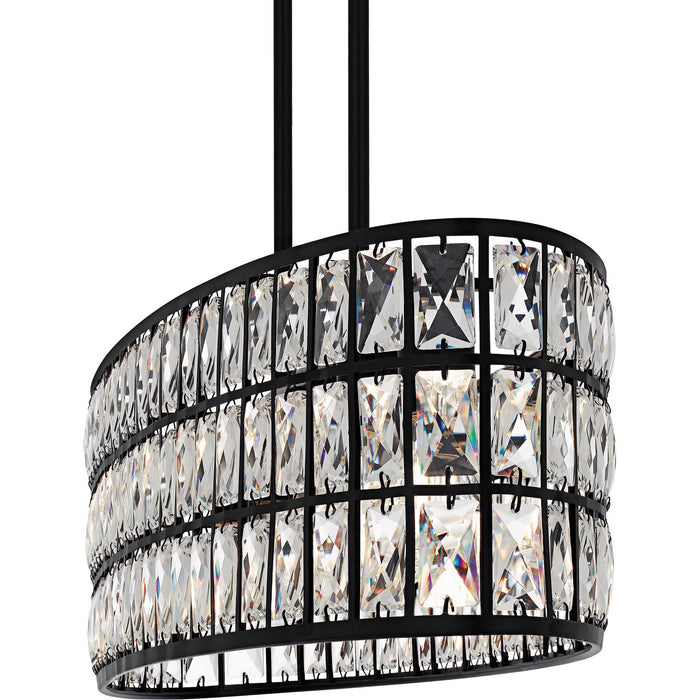 Quoizel - GIB542MBK - Five Light Linear Chandelier - Gibson - Matte Black