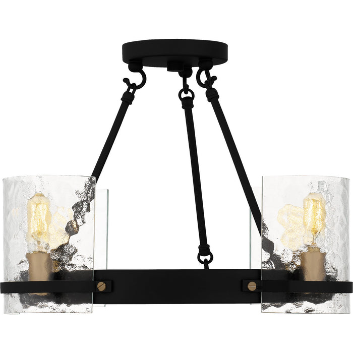 Quoizel - GLC1720MBK - Four Light Semi-Flush Mount - Gloucester - Matte Black