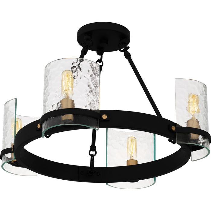 Quoizel - GLC1720MBK - Four Light Semi-Flush Mount - Gloucester - Matte Black
