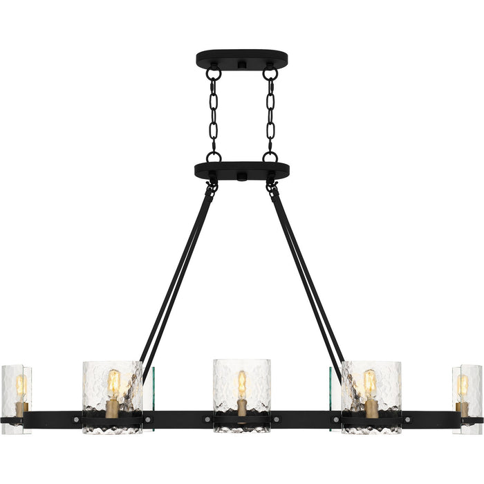 Quoizel - GLC842MBK - Eight Light Linear Chandelier - Gloucester - Matte Black