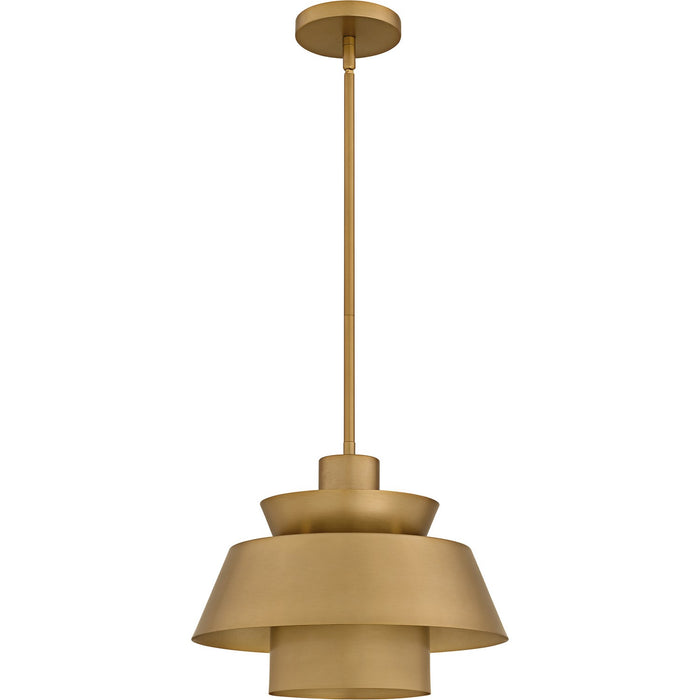 Quoizel - LMI1814BWS - One Light Pendant - Lumi - Brushed Weathered Brass
