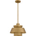 Quoizel - LMI1814BWS - One Light Pendant - Lumi - Brushed Weathered Brass