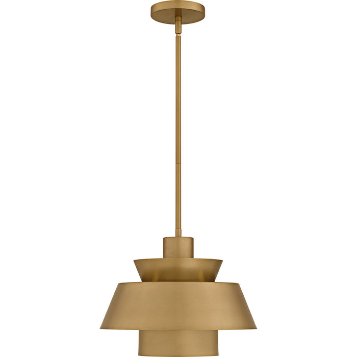 Quoizel - LMI1814BWS - One Light Pendant - Lumi - Brushed Weathered Brass