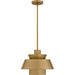 Quoizel - LMI1814BWS - One Light Pendant - Lumi - Brushed Weathered Brass