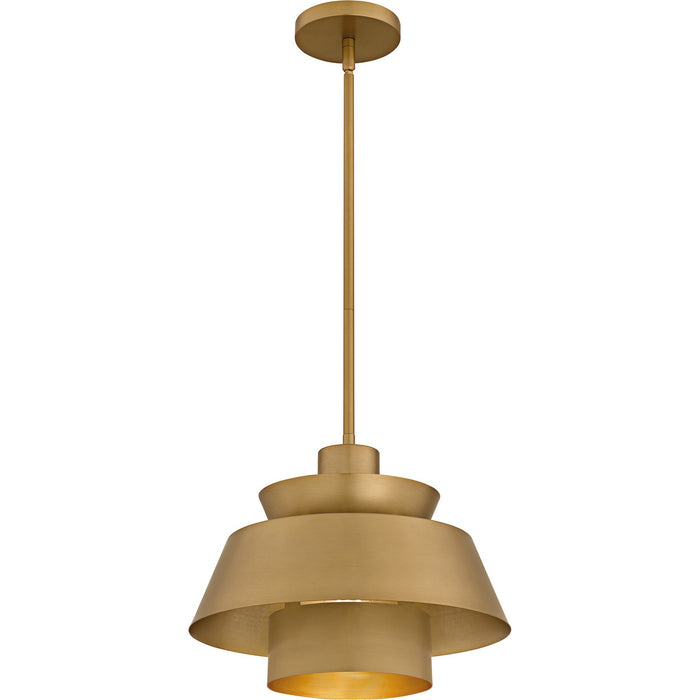 Quoizel - LMI1814BWS - One Light Pendant - Lumi - Brushed Weathered Brass