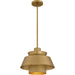 Quoizel - LMI1814BWS - One Light Pendant - Lumi - Brushed Weathered Brass