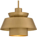 Quoizel - LMI1814BWS - One Light Pendant - Lumi - Brushed Weathered Brass