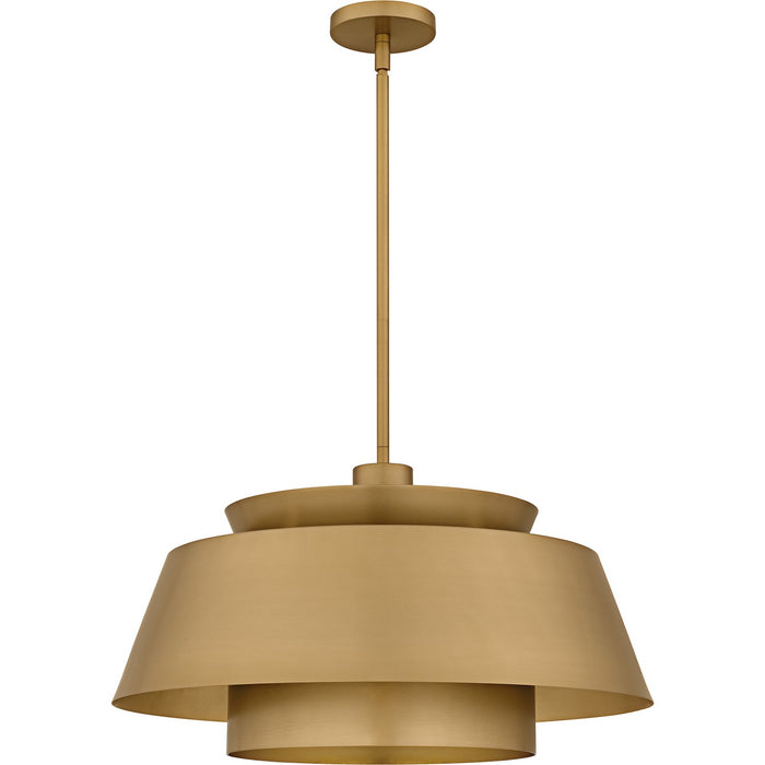 Quoizel - LMI2824BWS - Three Light Pendant - Lumi - Brushed Weathered Brass
