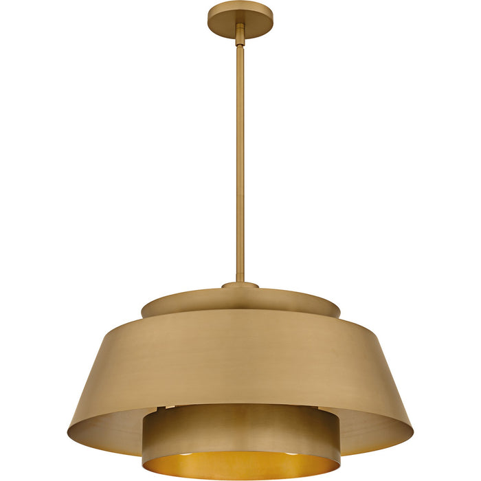 Quoizel - LMI2824BWS - Three Light Pendant - Lumi - Brushed Weathered Brass