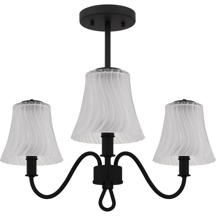 Quoizel - MCK1722MBK - Three Light Semi-Flush Mount - McKinney - Matte Black