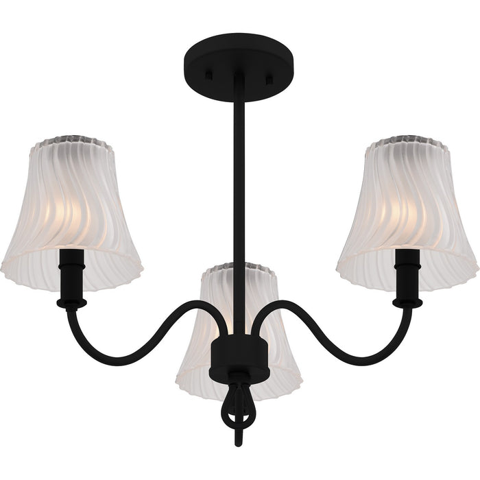 Quoizel - MCK1722MBK - Three Light Semi-Flush Mount - McKinney - Matte Black