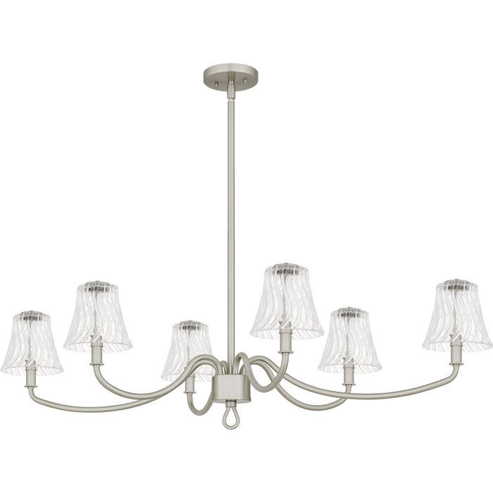 Quoizel - MCK644BN - Six Light Linear Chandelier - McKinney - Brushed Nickel