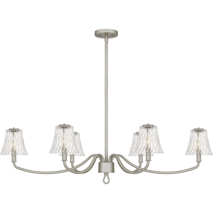 Quoizel - MCK644BN - Six Light Linear Chandelier - McKinney - Brushed Nickel