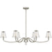 Quoizel - MCK644BN - Six Light Linear Chandelier - McKinney - Brushed Nickel