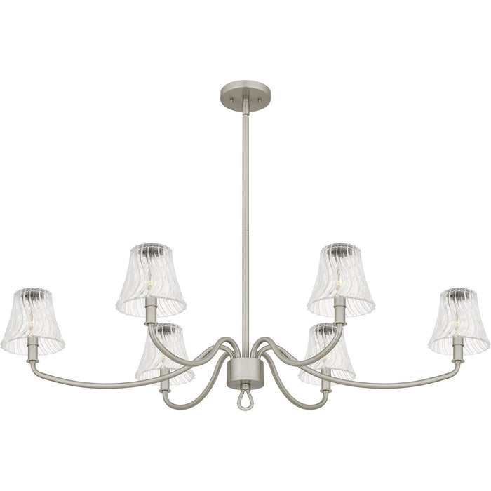 Quoizel - MCK644BN - Six Light Linear Chandelier - McKinney - Brushed Nickel