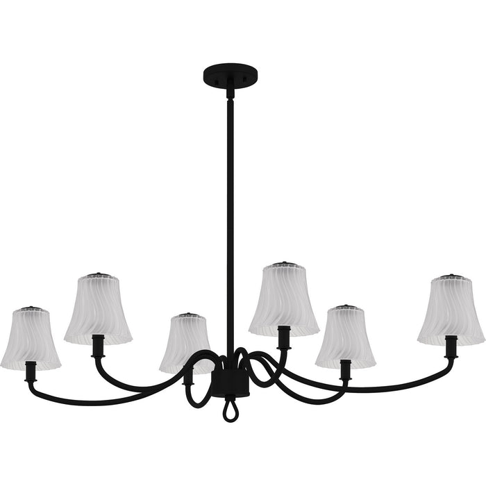 Quoizel - MCK644MBK - Six Light Linear Chandelier - McKinney - Matte Black