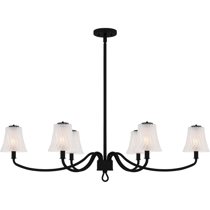 Quoizel - MCK644MBK - Six Light Linear Chandelier - McKinney - Matte Black
