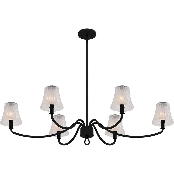Quoizel - MCK644MBK - Six Light Linear Chandelier - McKinney - Matte Black